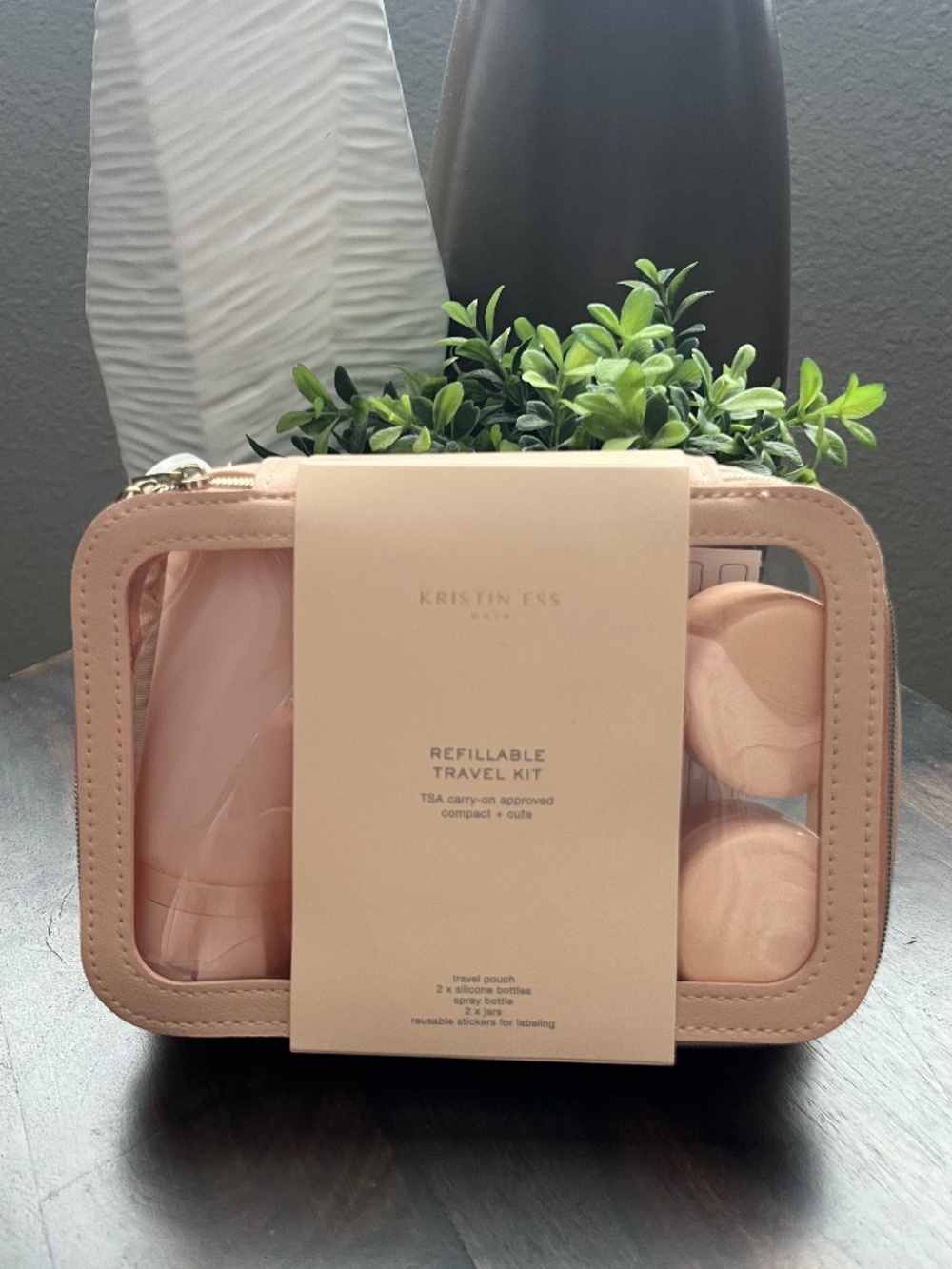 Kristin Ess Refillable Travel Kit in Blush
